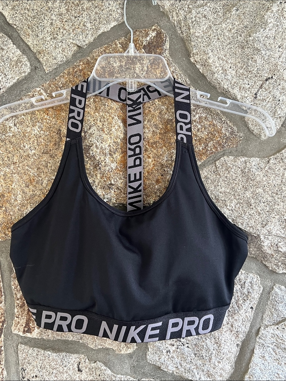 Nike Black Sports Bra with Gray Branded Elastic
